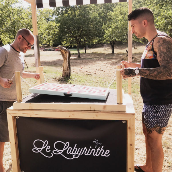 Labyrinthe Jeu coopératif en Bois Location Lyon Valence Grenoble - Location jeux en bois géants Isère Drôme Lyon